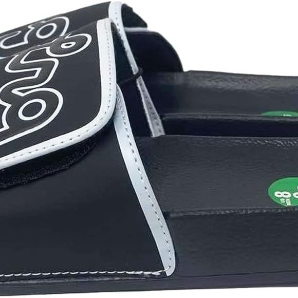 LRG Lifted Research Group Mens Slides Sandal Shoes Black/White Cursive New 8 - Picture 7 of 7